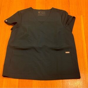 FIGS Women's V-Neck Scrub Top in Deep Teal Size Medium for Health Care Worker
